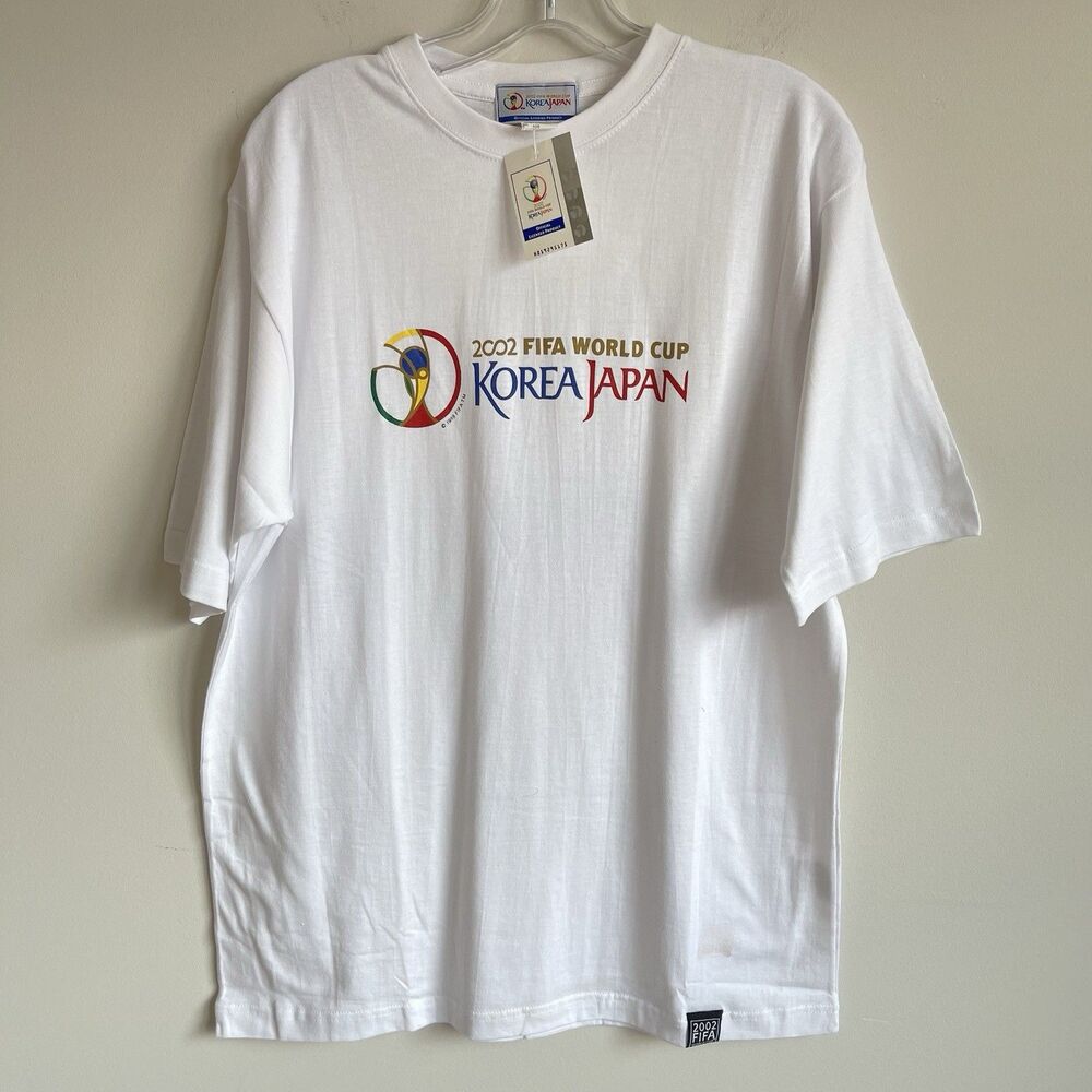 Vintage KOREA JAPAN 2002 Fifa World Cup T-Shirt Official Licensed Mens Sz Large